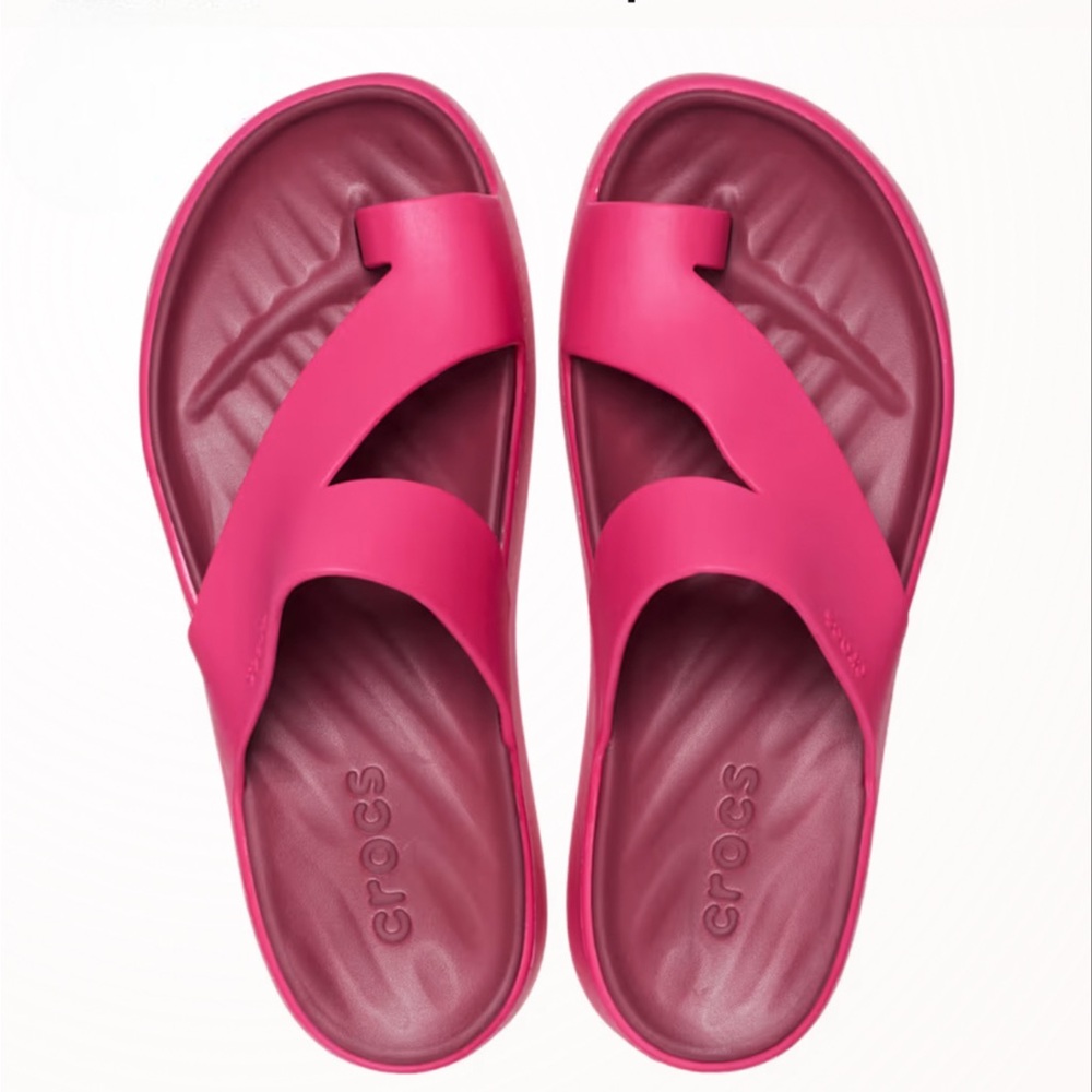 Crocs Women's Pink Slide Sandals Platform